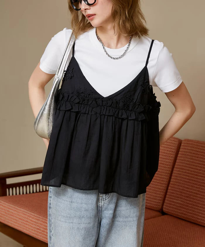 Floral Embroidery Detail Camisole Bustier Limited Edition