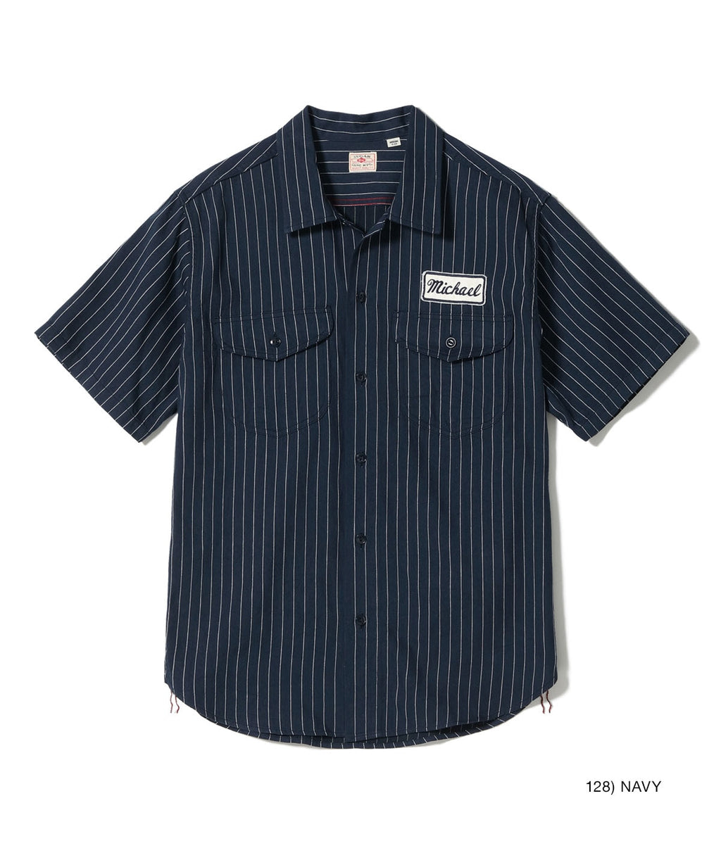 Coke Stripe Work Shirt With Embroidered