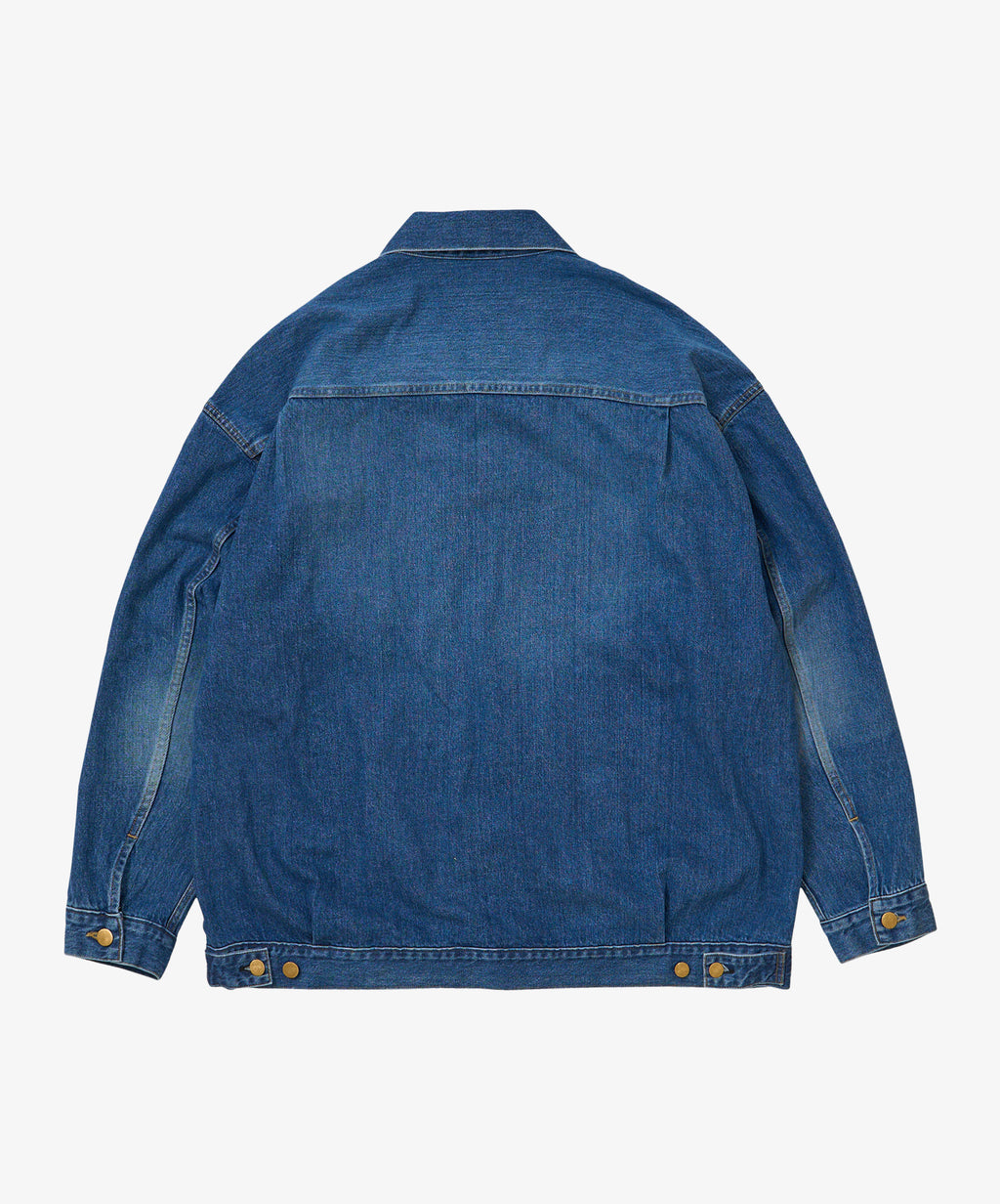 trucker jacket denim damaged