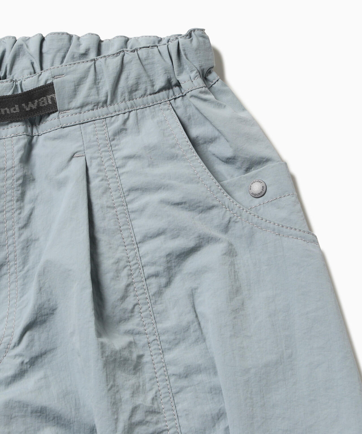 crinkled nylon pants