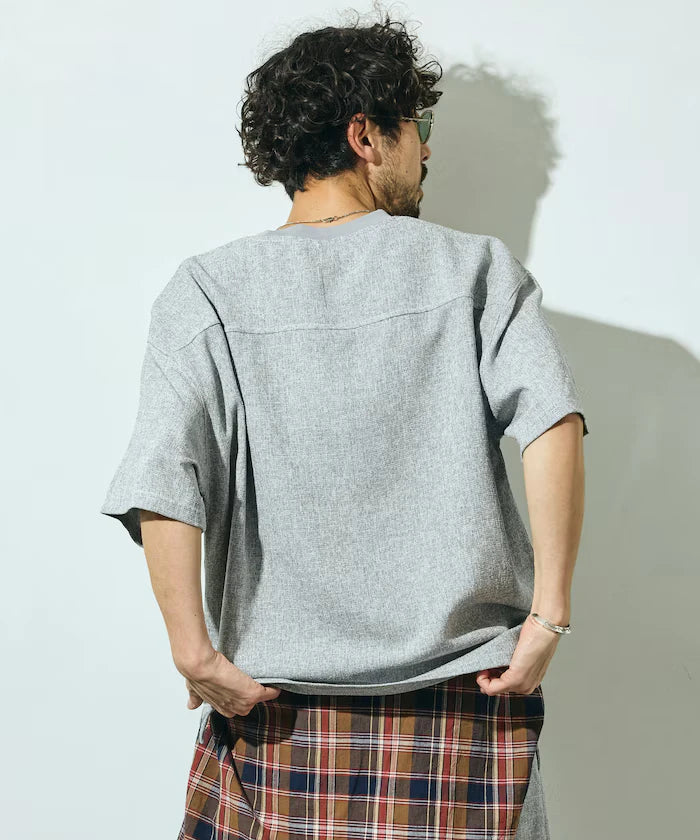 Dry Touch Summer Tweed Short Sleeve Crew Neck