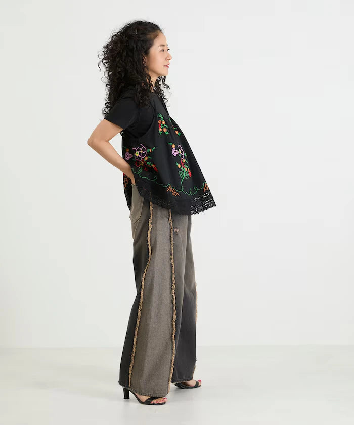 India Shoulder Ribbon Embroidered Remake Style Camisole