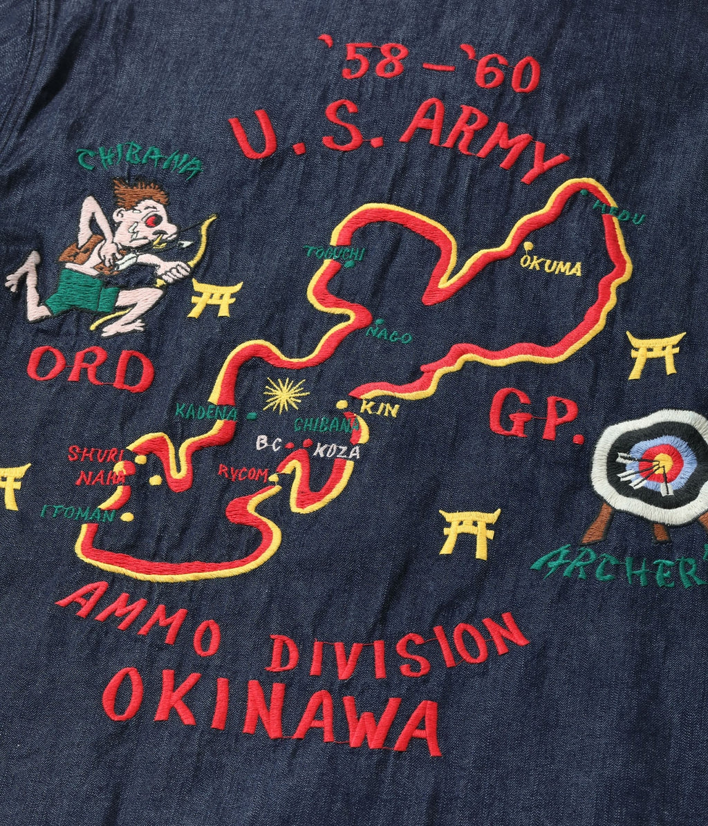 Late 1950s Style Blue Denim Okinawa Jumper "CHIBANA ARCHER'S"
