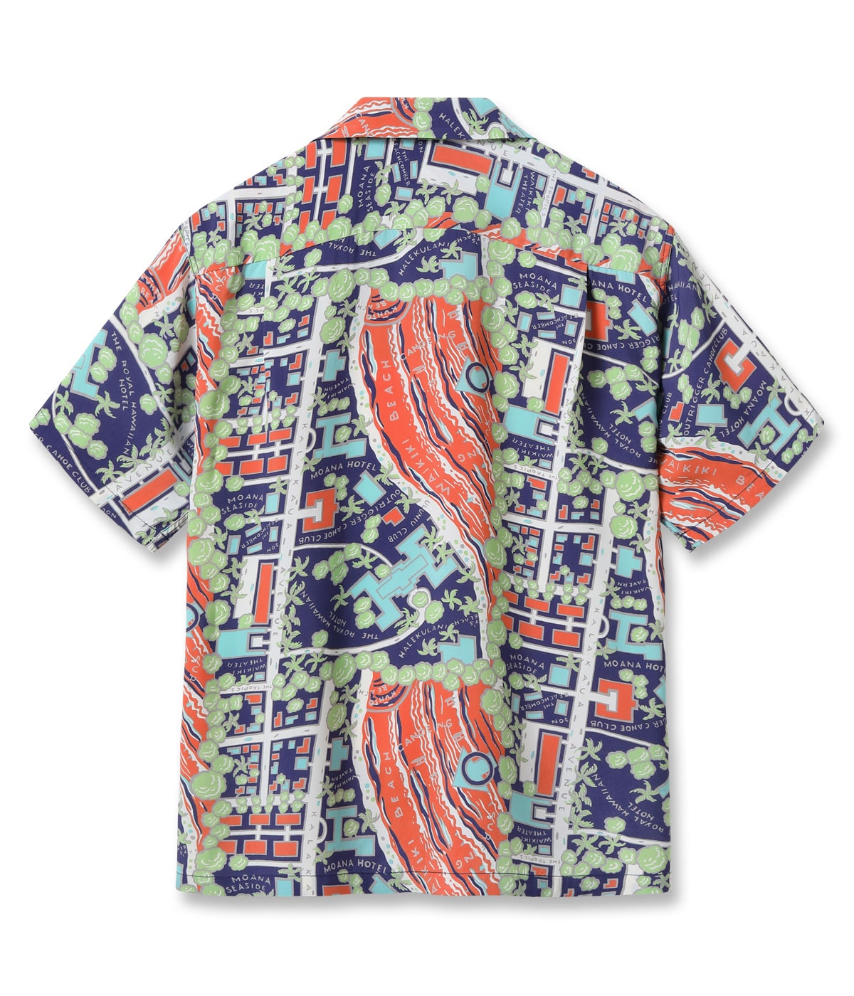 RAYON HAWAIIAN SHIRT “WAIKIKI MAP”
