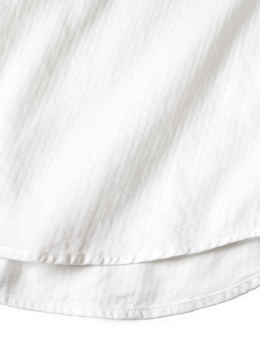 Herringbone Twill Sleeveless Zipper Work Shirt