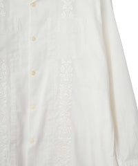 SKULL STRAP Embroidered Cuban Shirt