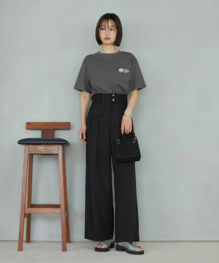 Organic Cotton One Point Animal Embroidery T-Shirt