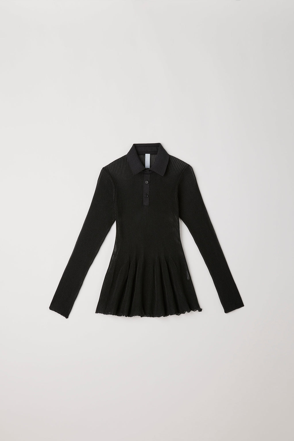 HYPHA LUCENT GLITTER LONG SLEEVE POLO SHIRT