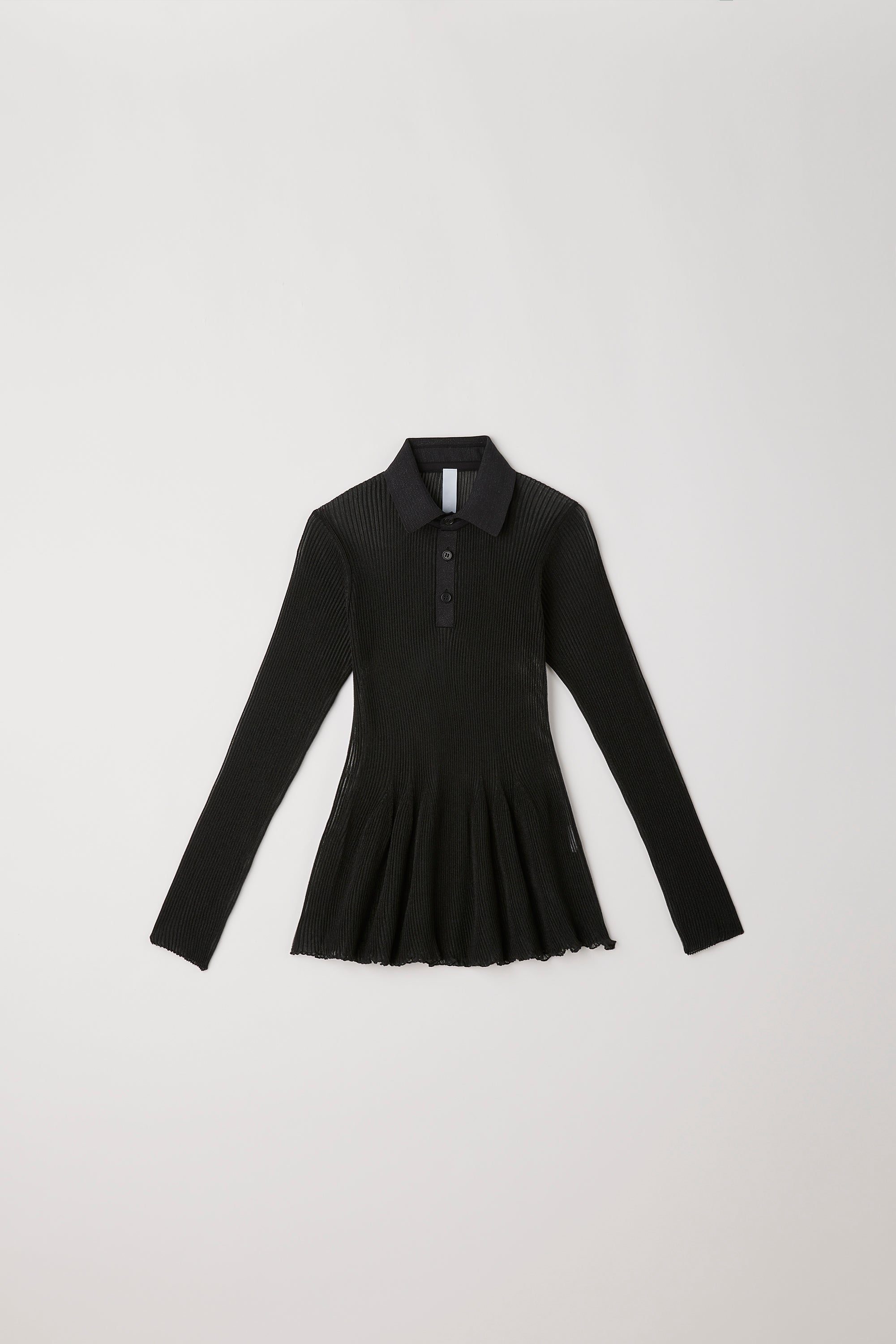 HYPHA LUCENT GLITTER LONG SLEEVE POLO SHIRT