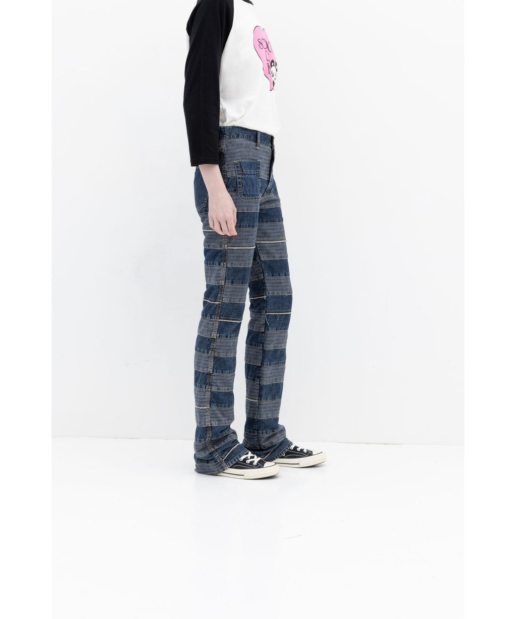 Scratch Flare Denim Pants