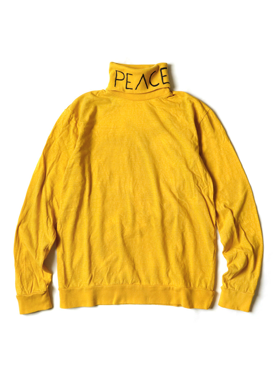 18.5/- Tenjiku High Neck Long T (PEACE embroidery)