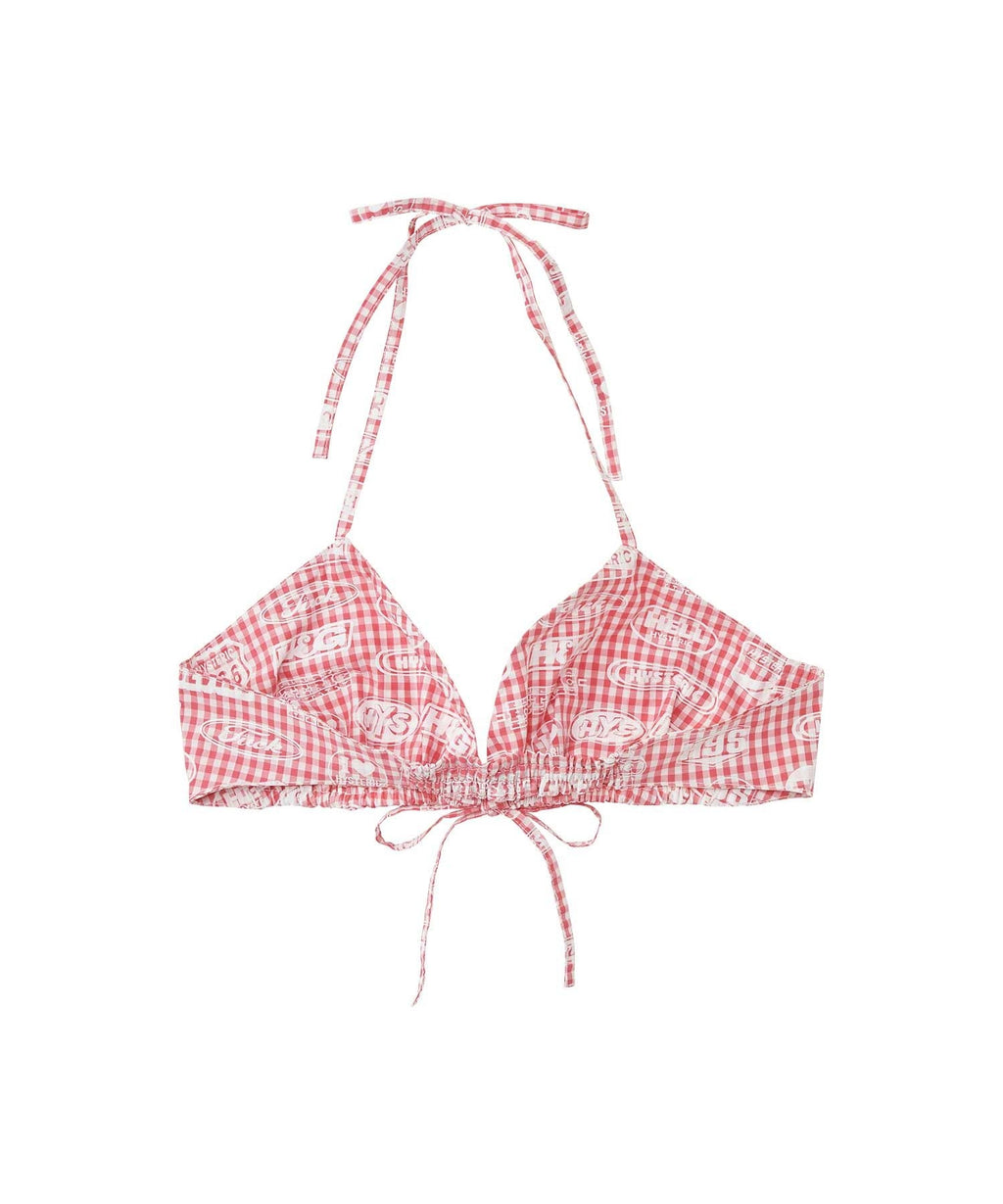 HG Racing Gingham Check Bra Top