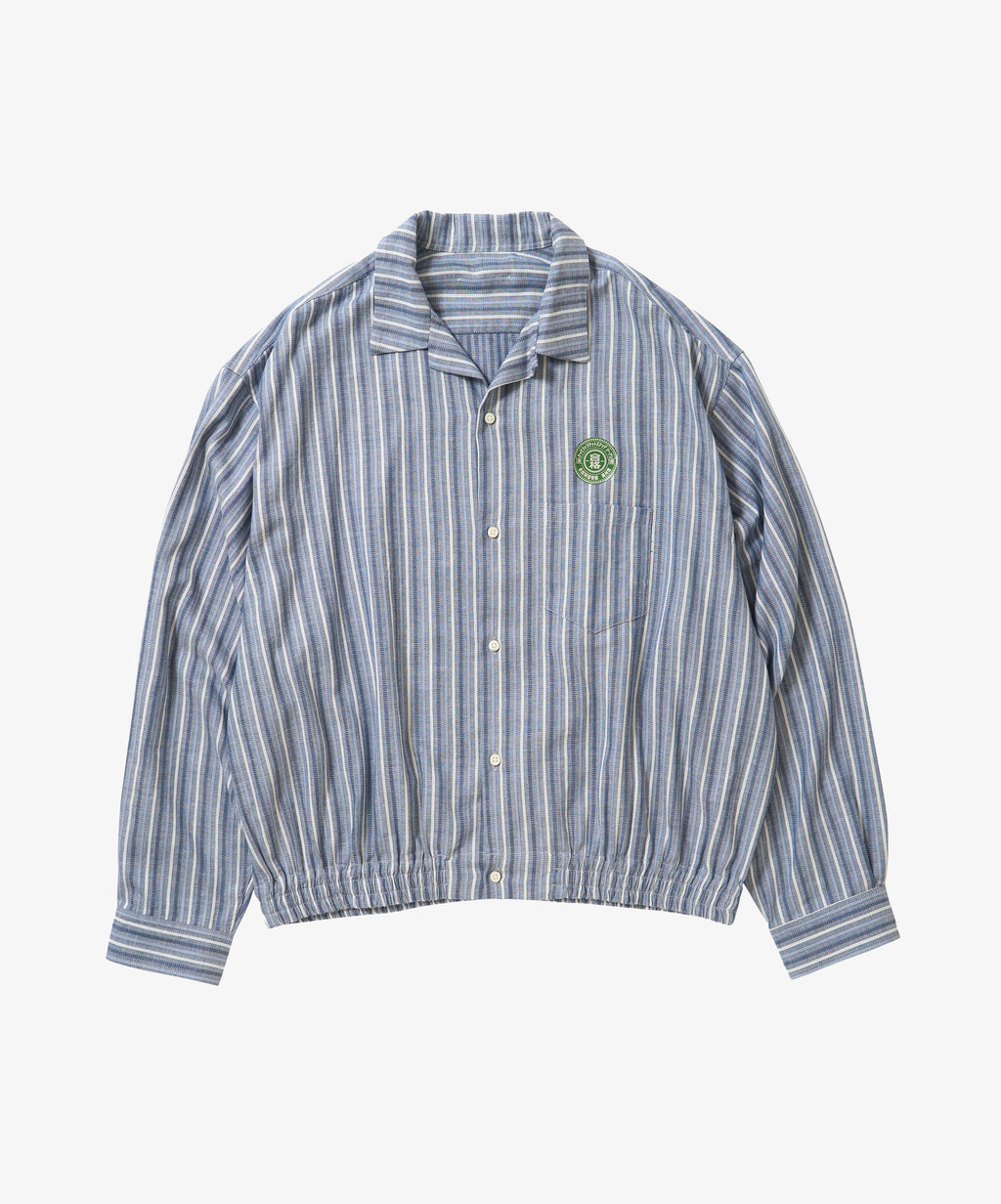banshu ori ribbed shirts blue multi stripe