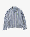 banshu ori ribbed shirts blue multi stripe