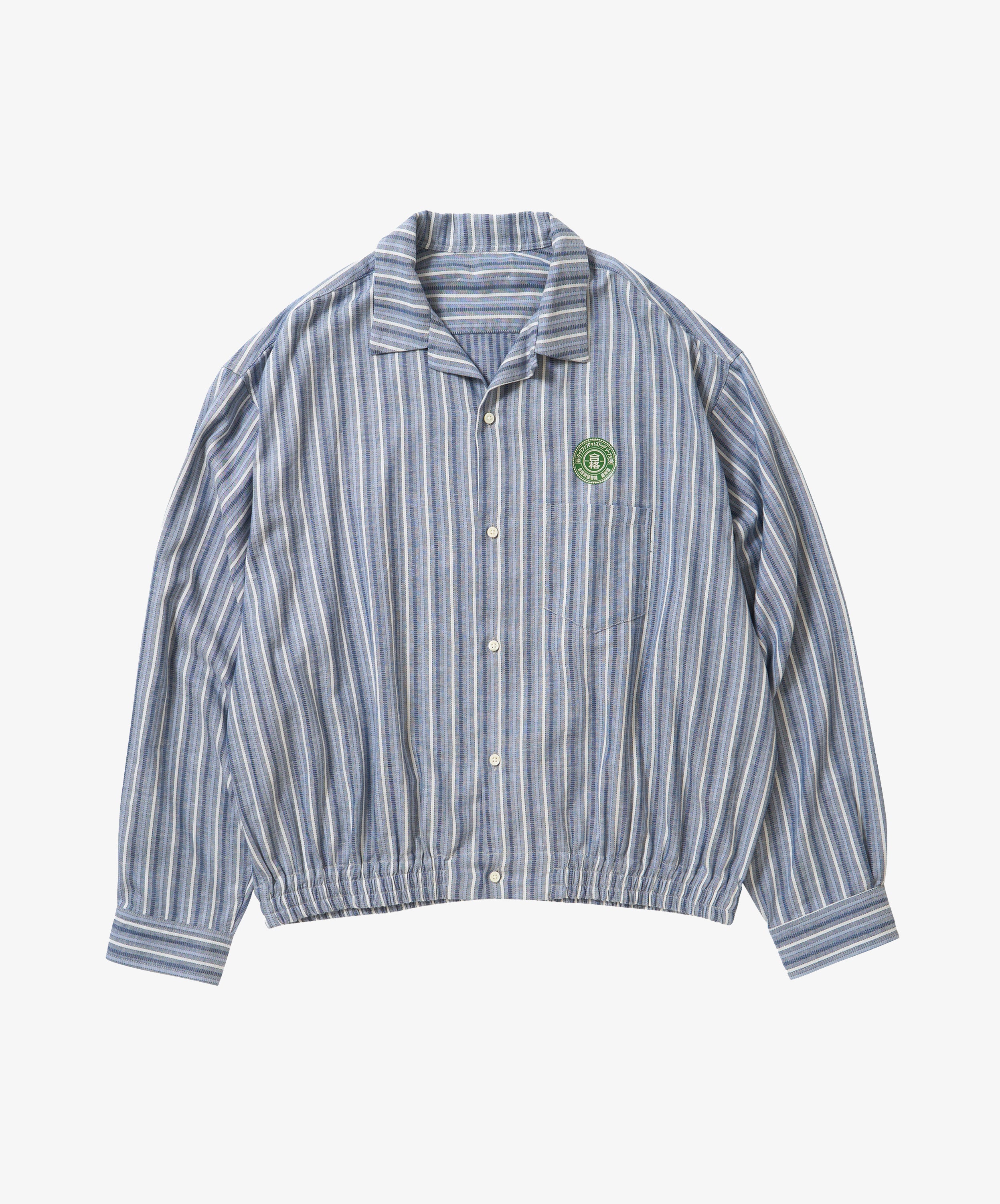 banshu ori ribbed shirts blue multi stripe