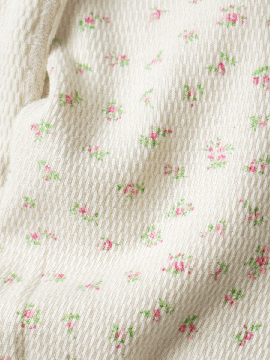 Waffle Jersey Small Flower pt 2TONE Long T (KAPITAL Embroidery)