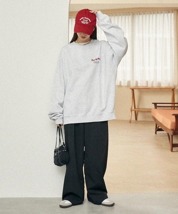 Sagara Embroidery French Bulldog Fleece-Lined Sweatshirt Limited Edition