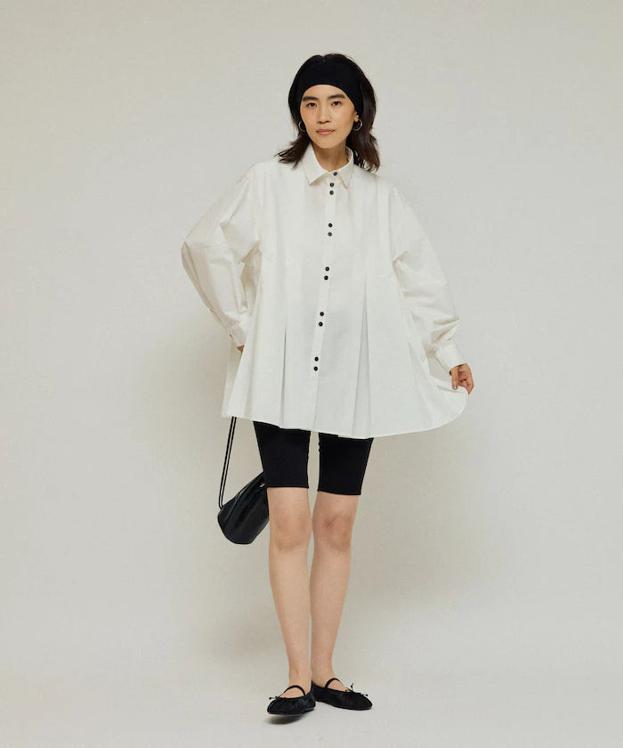 Box Stack Balloon Sleeve Long Sleeve Shirt