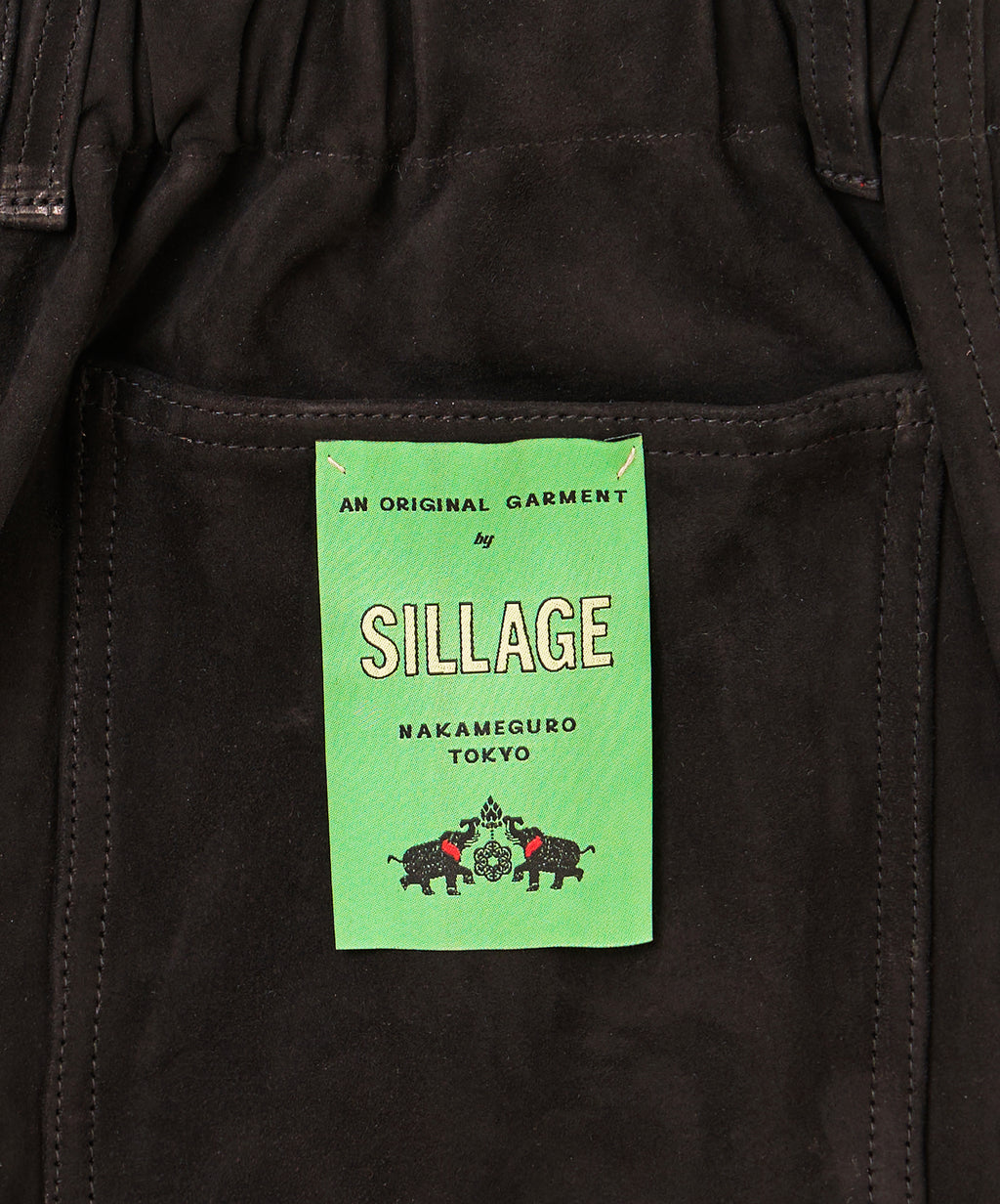 circular pants sheepskin black
