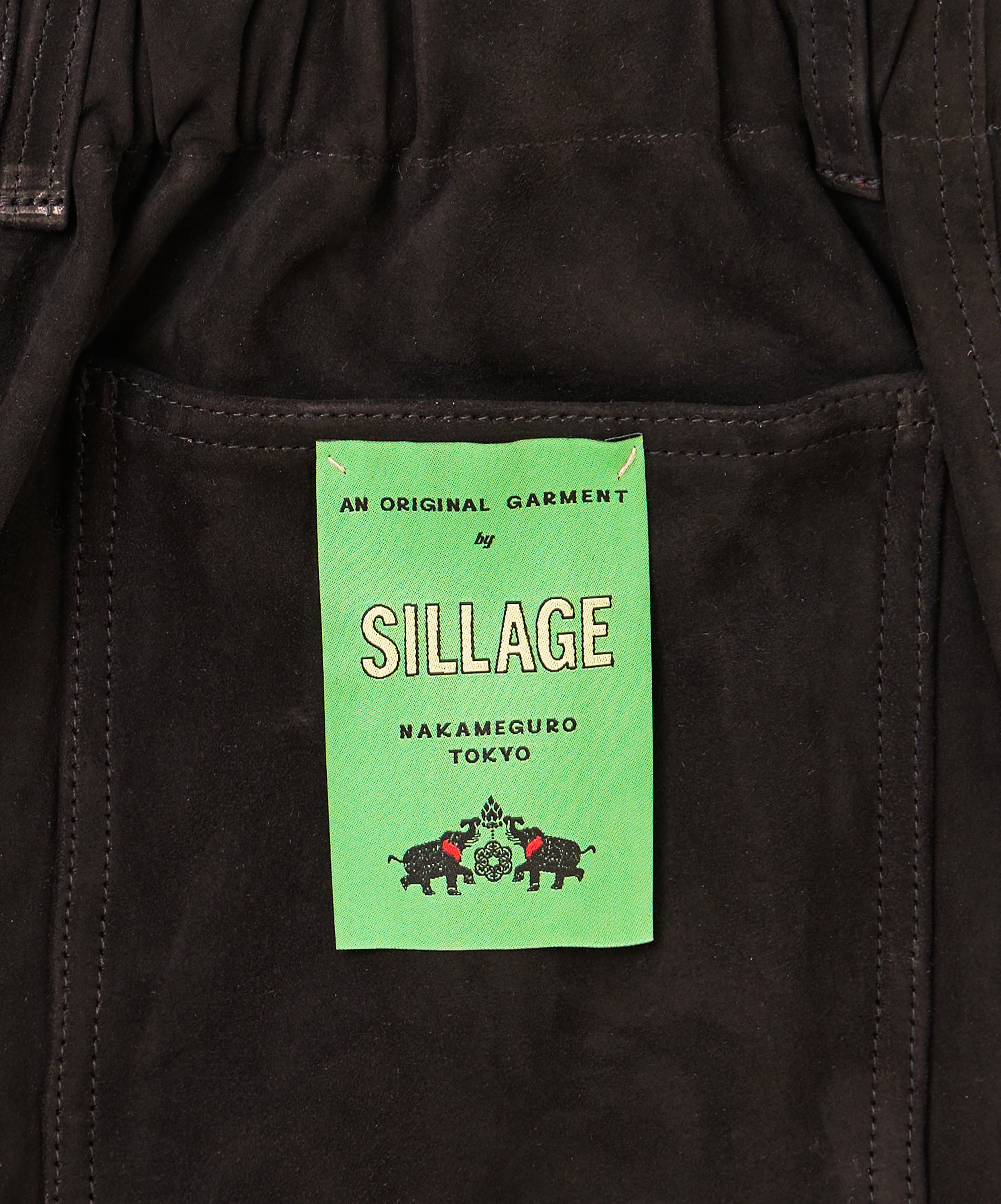 circular pants sheepskin black