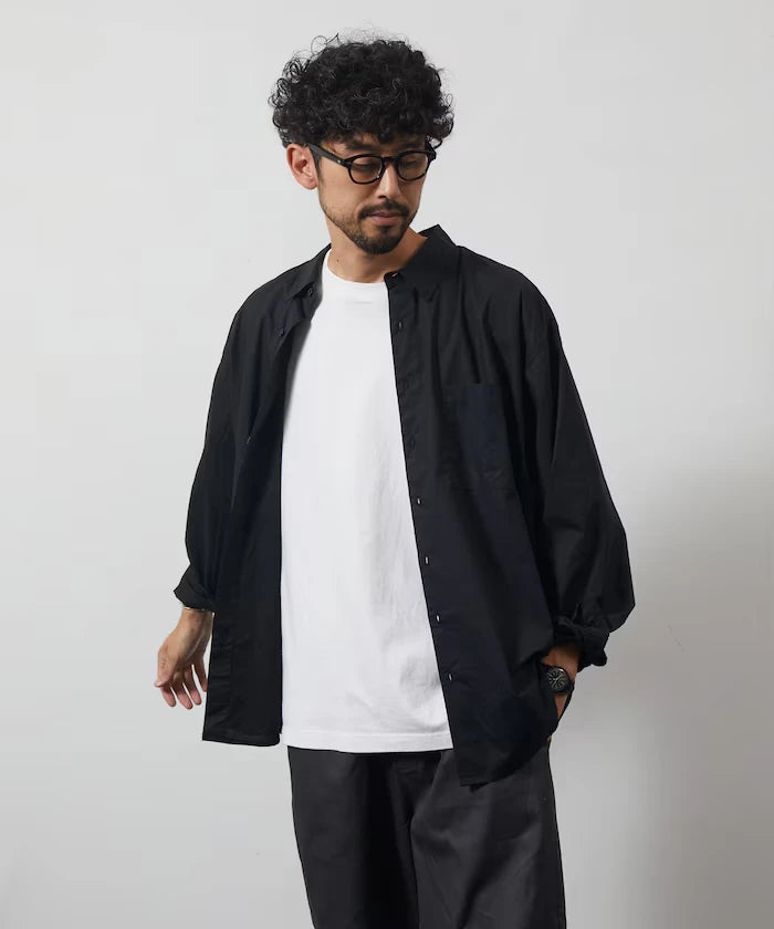<New Color Added> Relaxed Fit Broad Shirt / Regular Collar / Long Sleeve