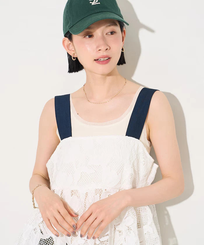 Flower Motif Batten Lace Iris Hem Camisole Top 【Limited Edition】
