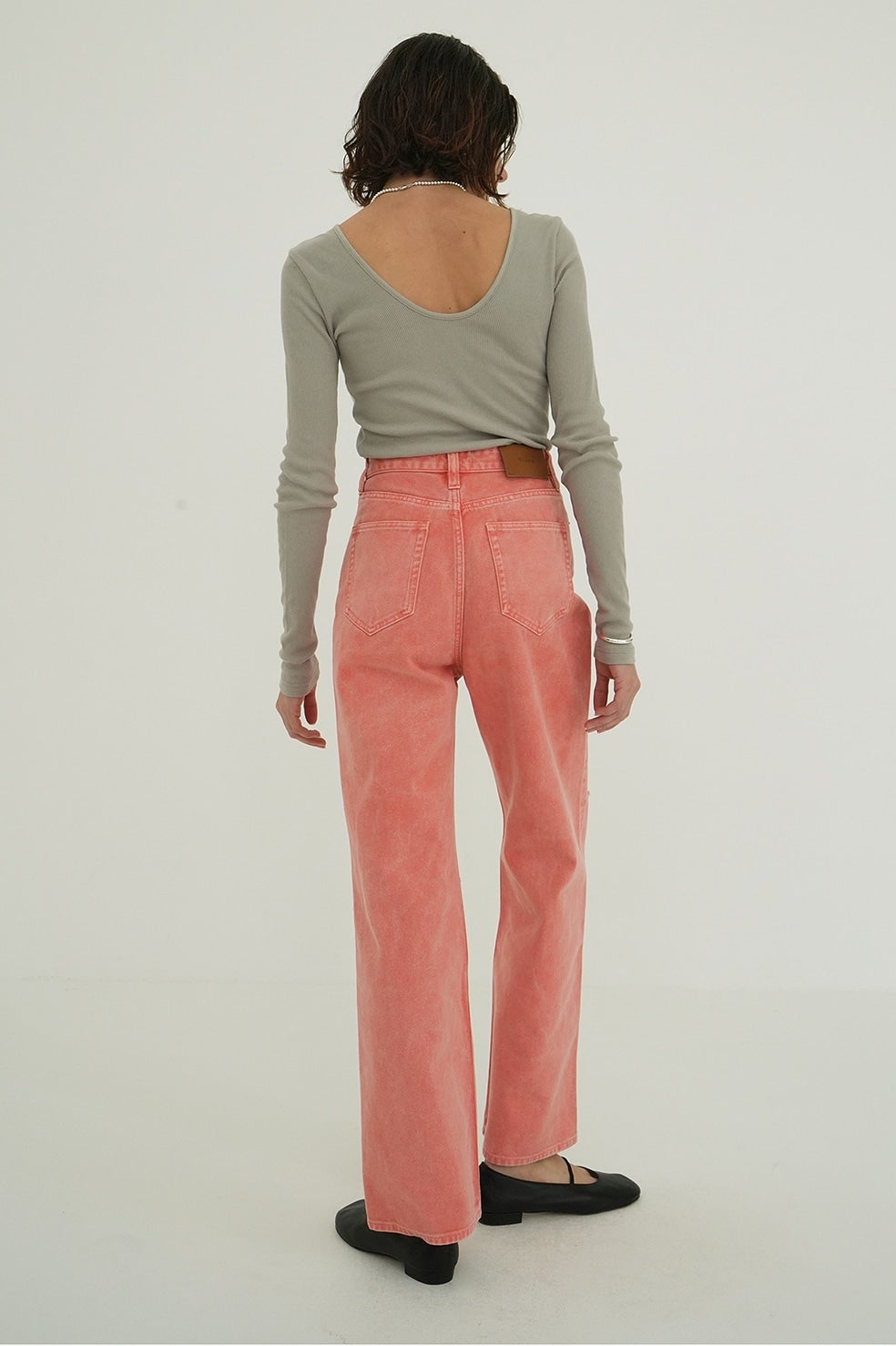 SLASH CUT DENIM PANTS