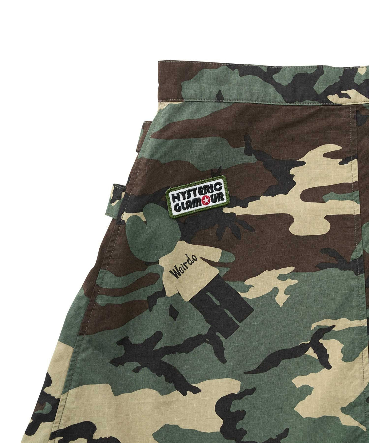 Military Pleated Wrap Skirt
