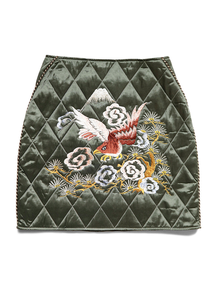 Rayon Satin Kilding Mini Skirt (JAPAN...)