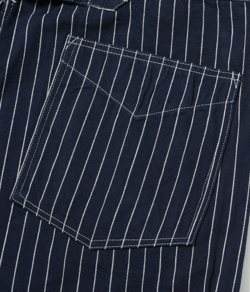 HEADLIGHT 8oz. SPECIAL WOVEN STRIPE DENIM LOW BACK OVERALLS