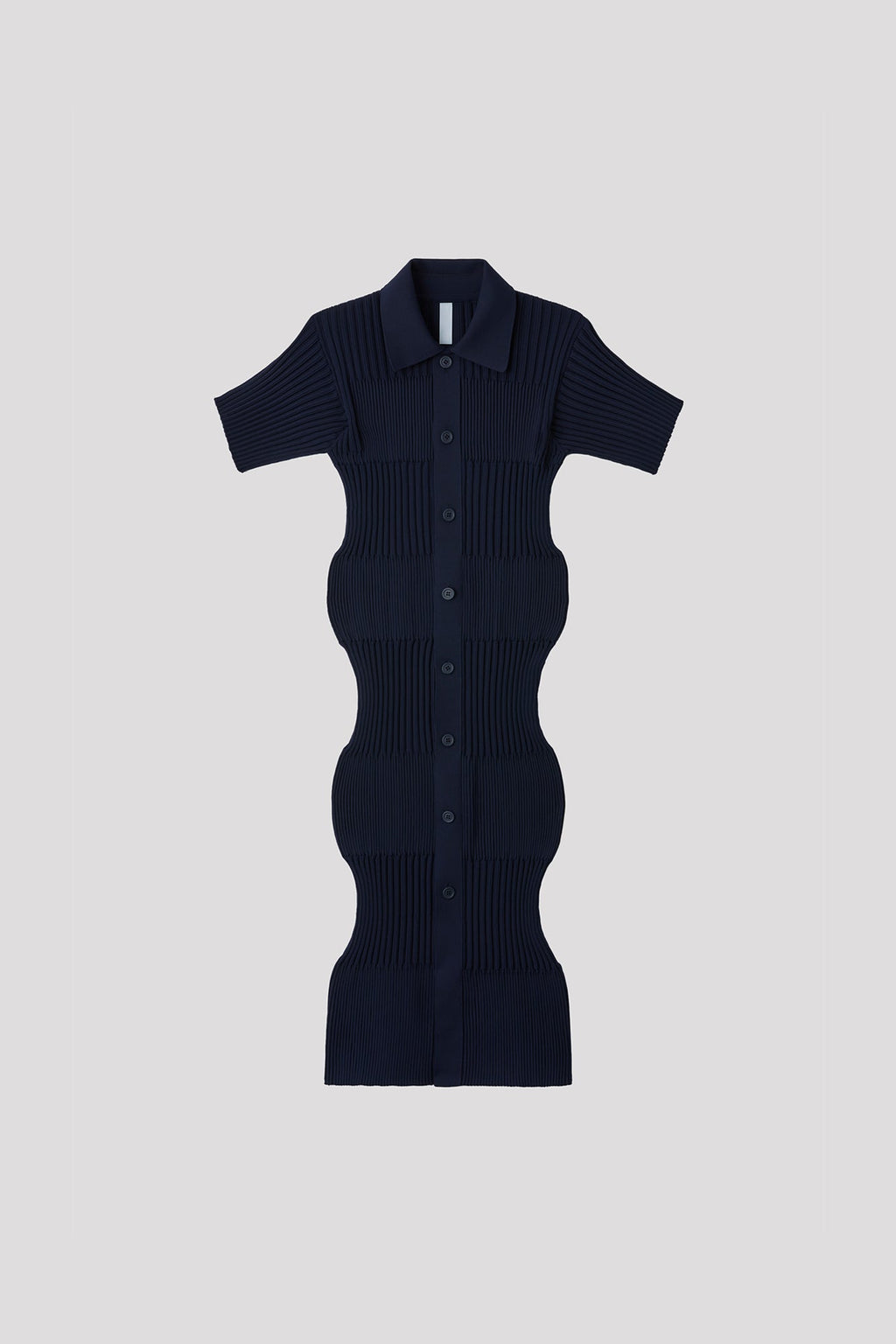 FLUTED SHORT SLEEVE SHIRT DRESS