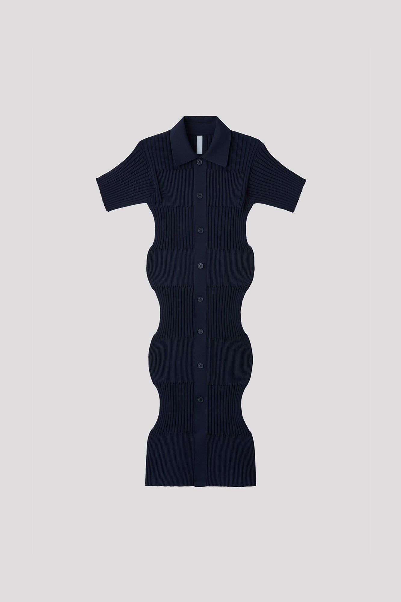 FLUTED SHORT SLEEVE SHIRT DRESS