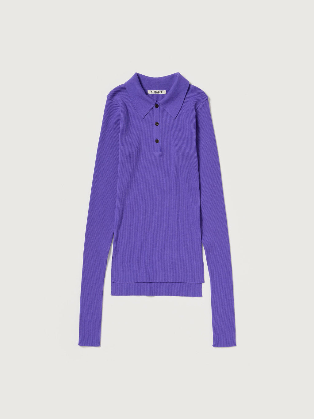 SUPER FINE WOOL HIGH GAUGE RIB KNIT POLO