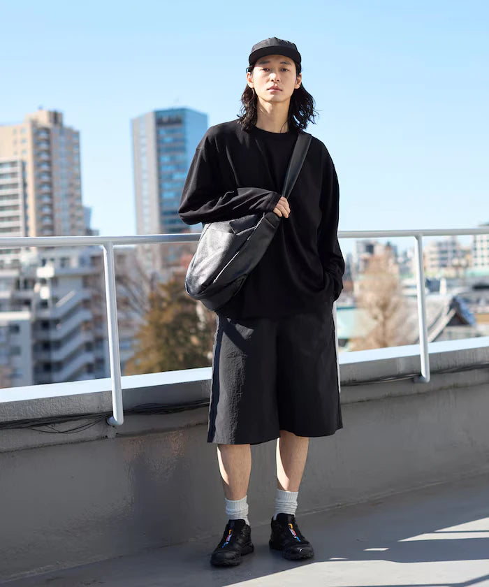 Nylon Sleek Water Length Baggy Shorts