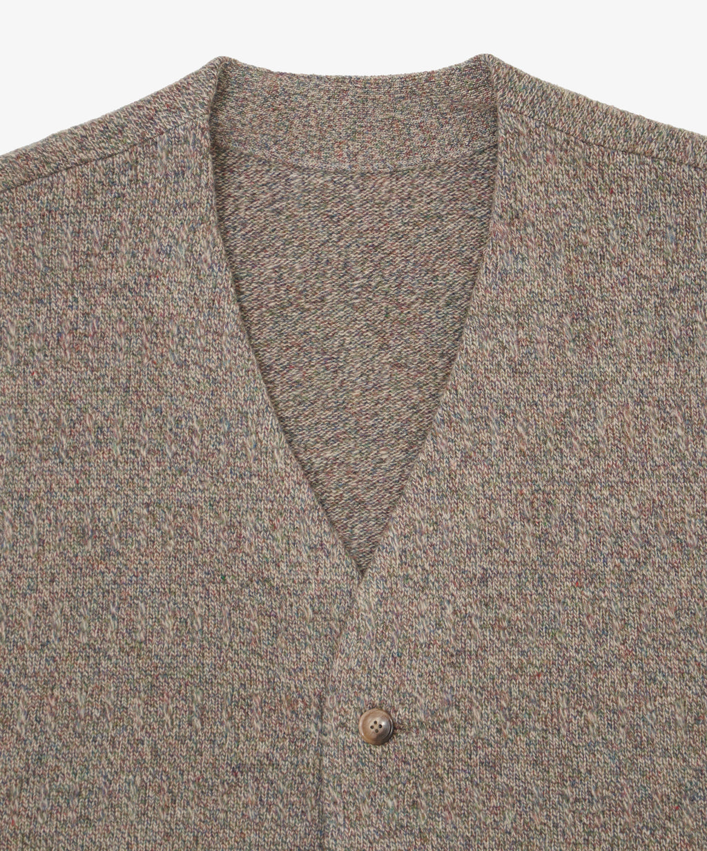 gilet three d knit grey mix