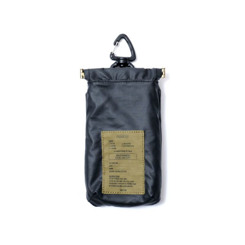 NYLON POLYCARBONATE MINI POUCH BLACK