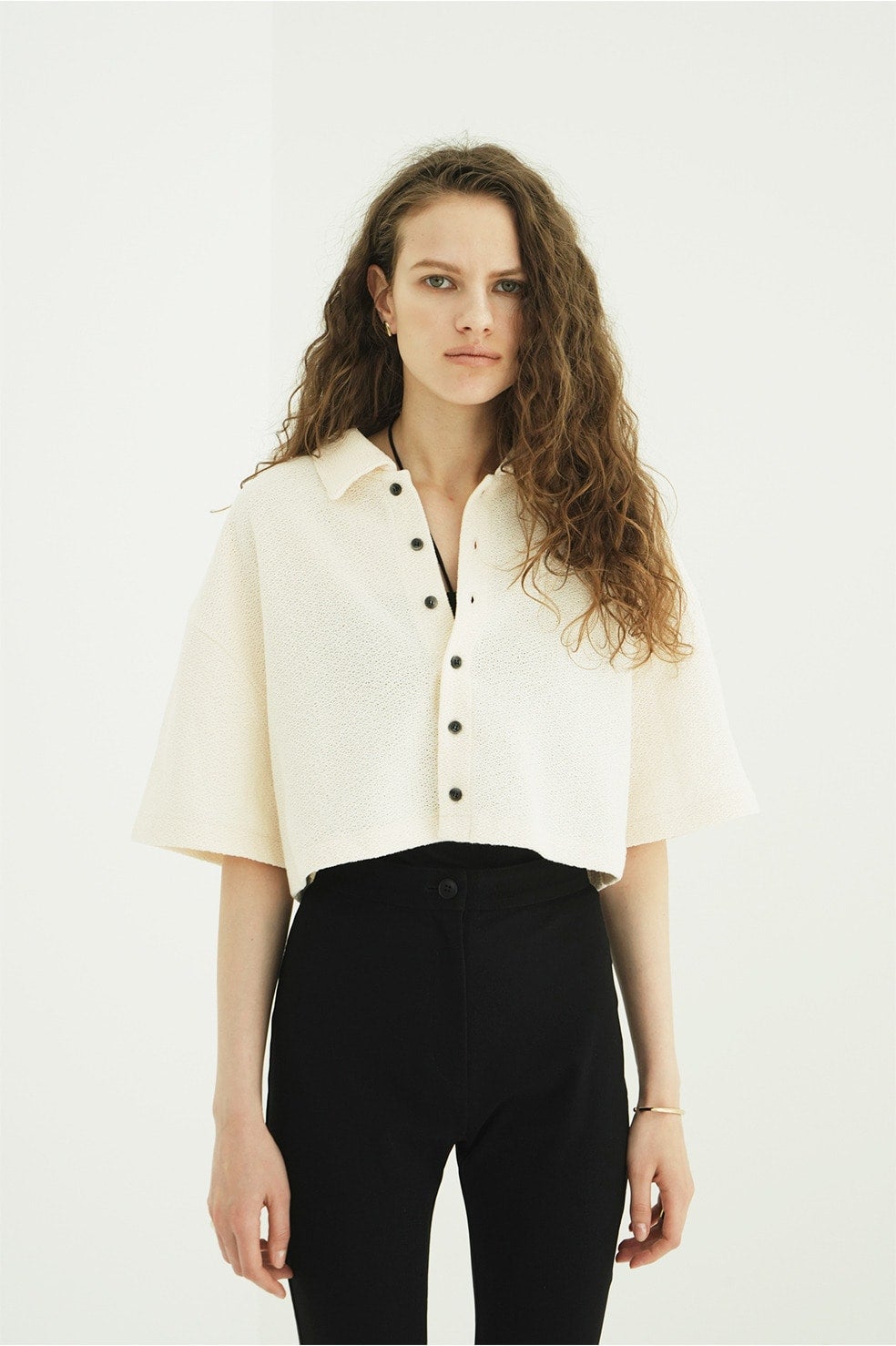 CRISP CROPPED POLO TOPS