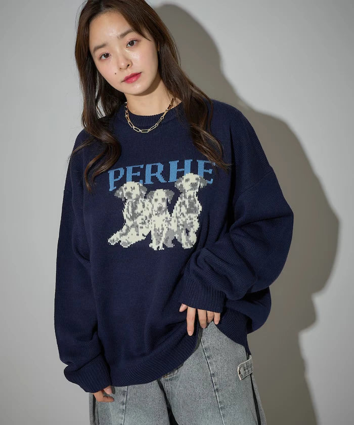 Dalmatian Dog Design Jacquard Knit Limited Edition