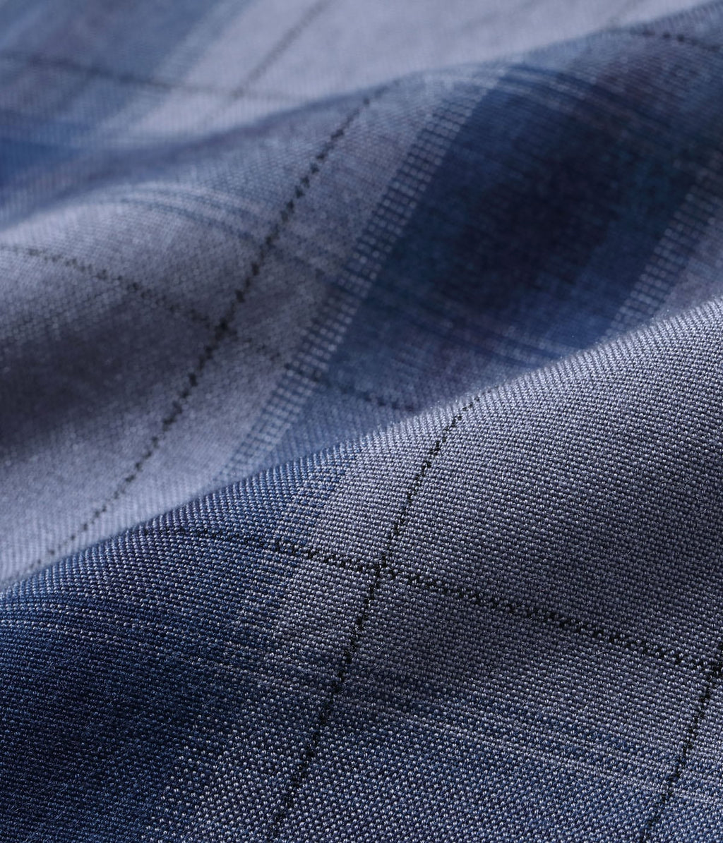 RAYON COVERT CHECK OPEN SHIRT