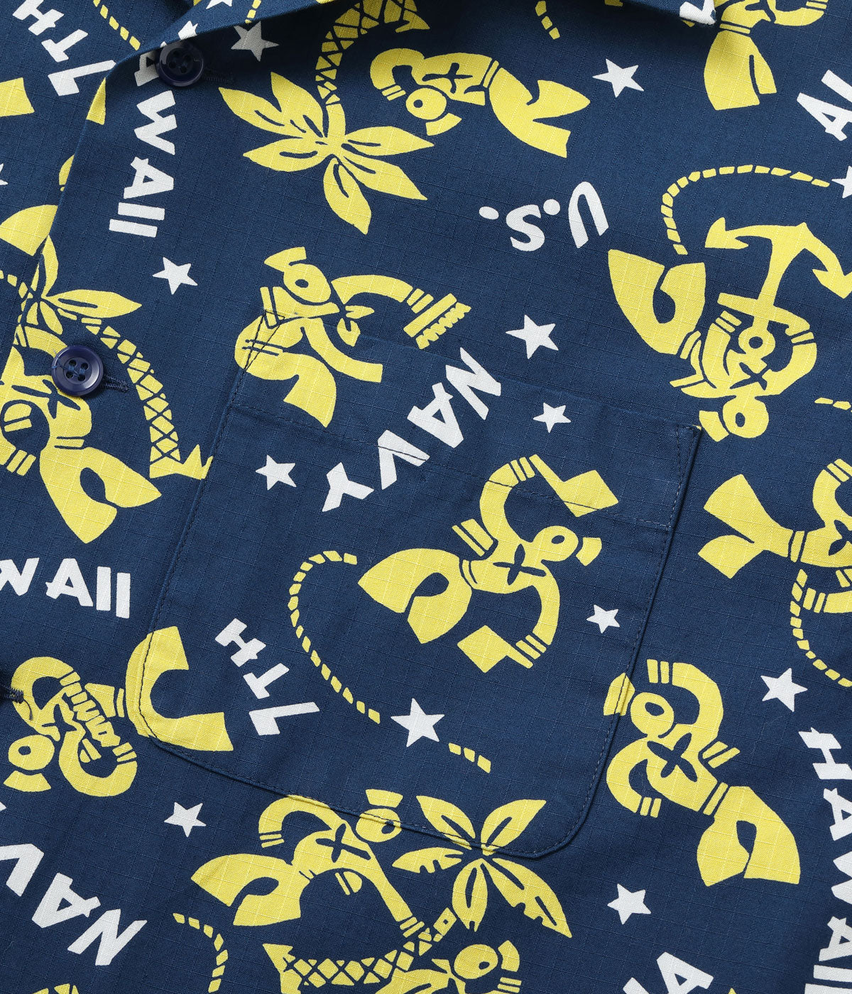 COTTON RIPSTOP OPEN SHIRT “SAILOR MOKU STARS”