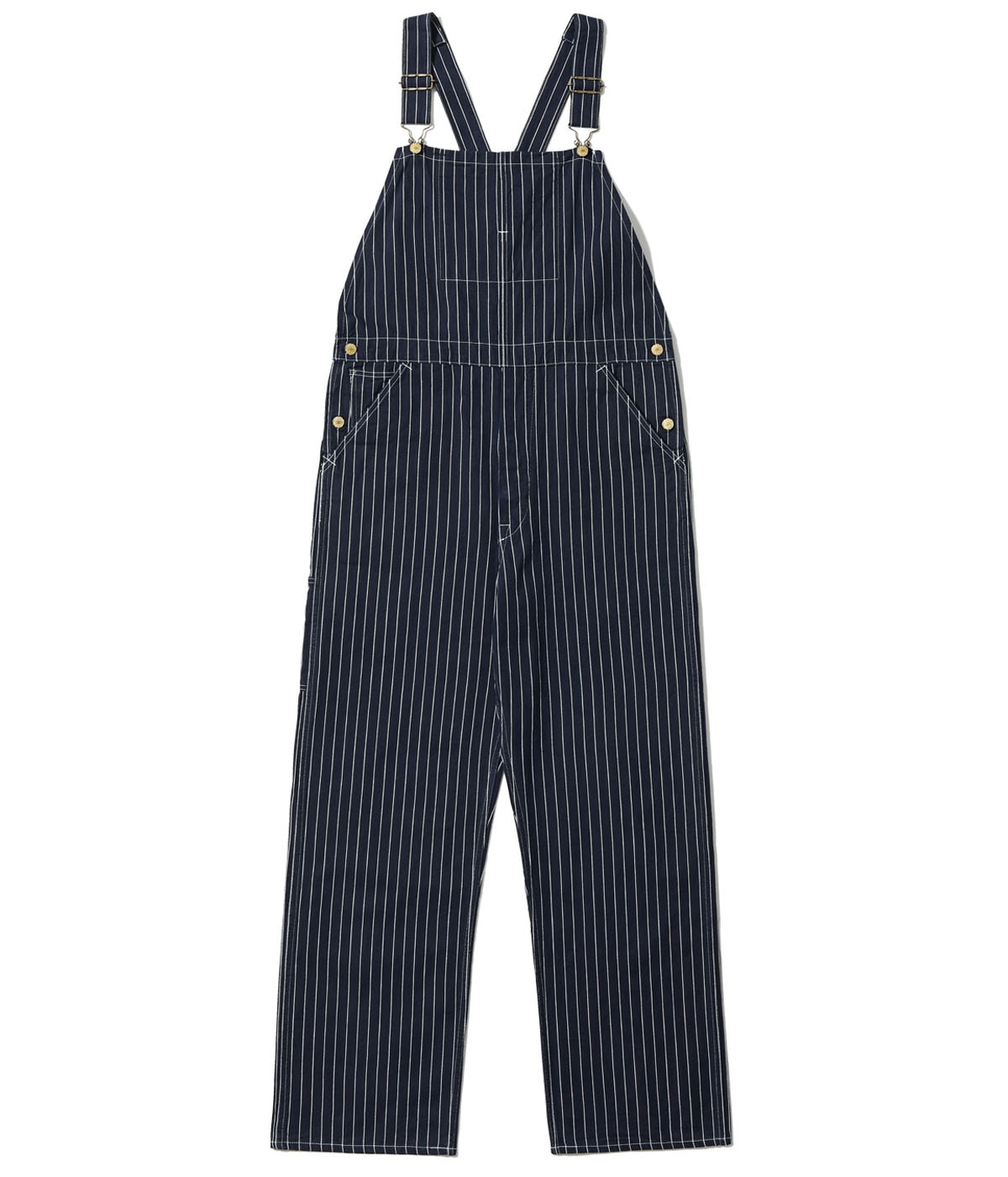 HEADLIGHT 8oz. SPECIAL WOVEN STRIPE DENIM LOW BACK OVERALLS