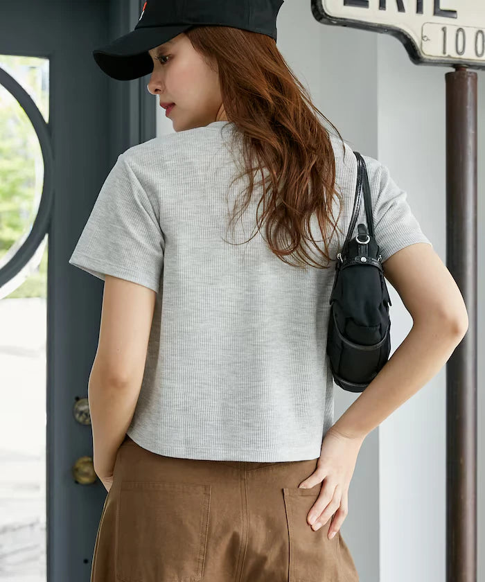 Light Waffle Henley Neck T-Shirt Limited Edition