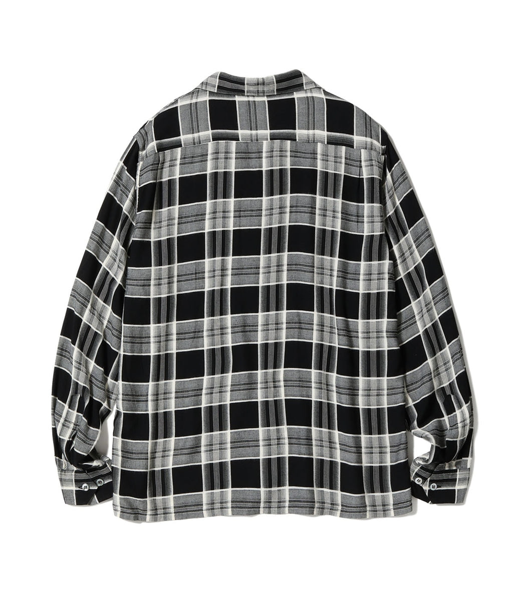 RAYON DOBBY CHECK OPEN SHIRT