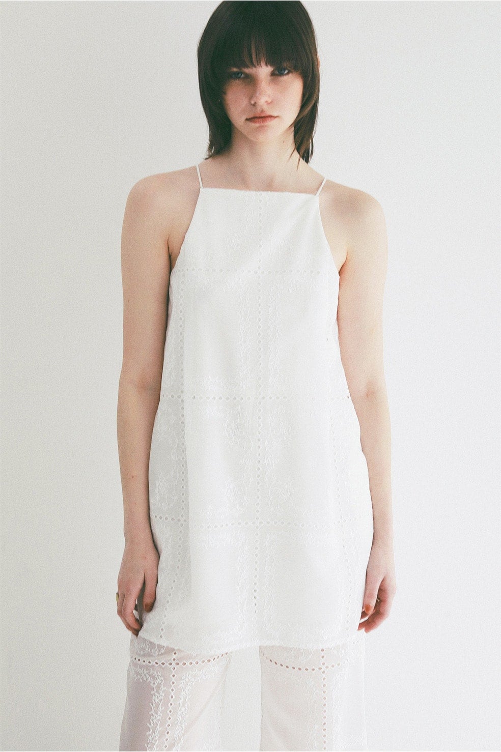 EMBROIDERY LACE CAMI ALL IN ONE