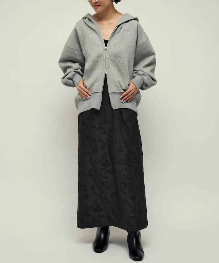 Flower Embroidery I-Line Easy Skirt