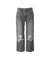 Snake Loop 8 Length Crushed Denim Pants