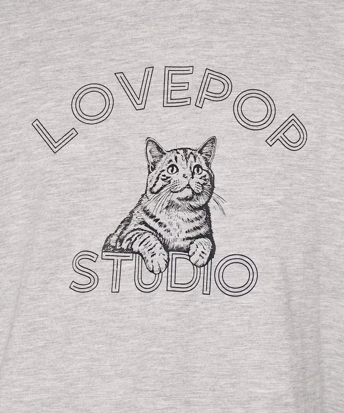 Functional Material Cat Print T-shirt Limited Edition