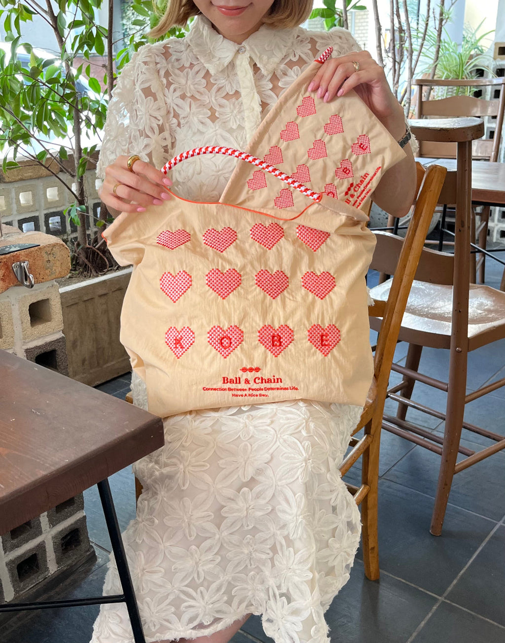 KOBE limited HEART (Kobe limited heart) P #21S/BEIGE-301448