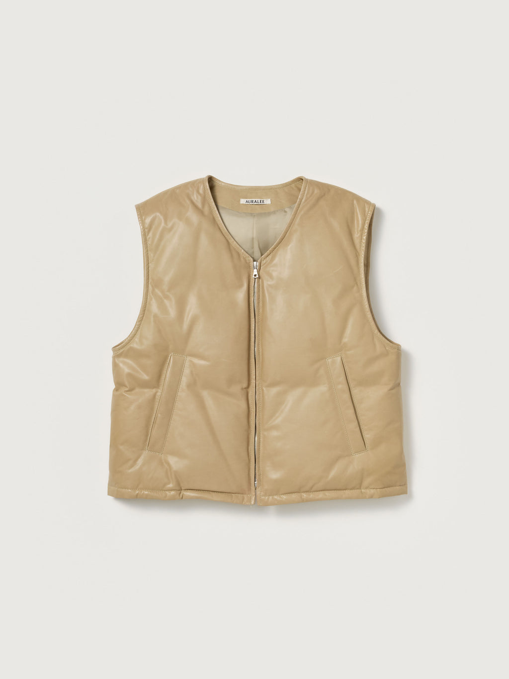 FINE CALF LEATHER DOWN VEST