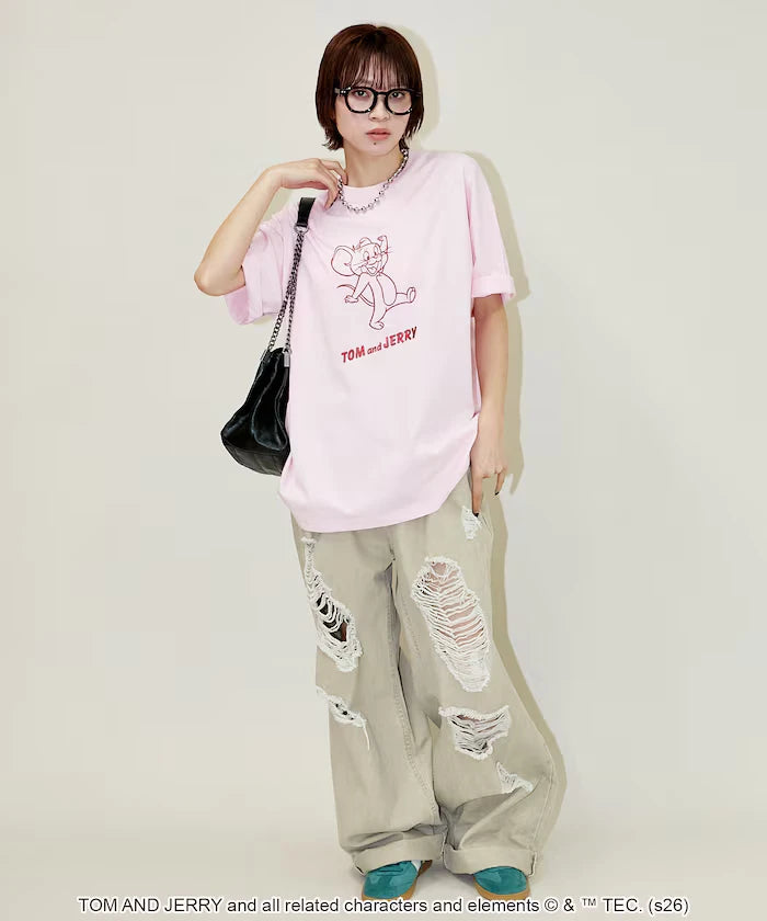 <Functional Material> TOM AND JERRY Graphic T-Shirt Limited Edition
